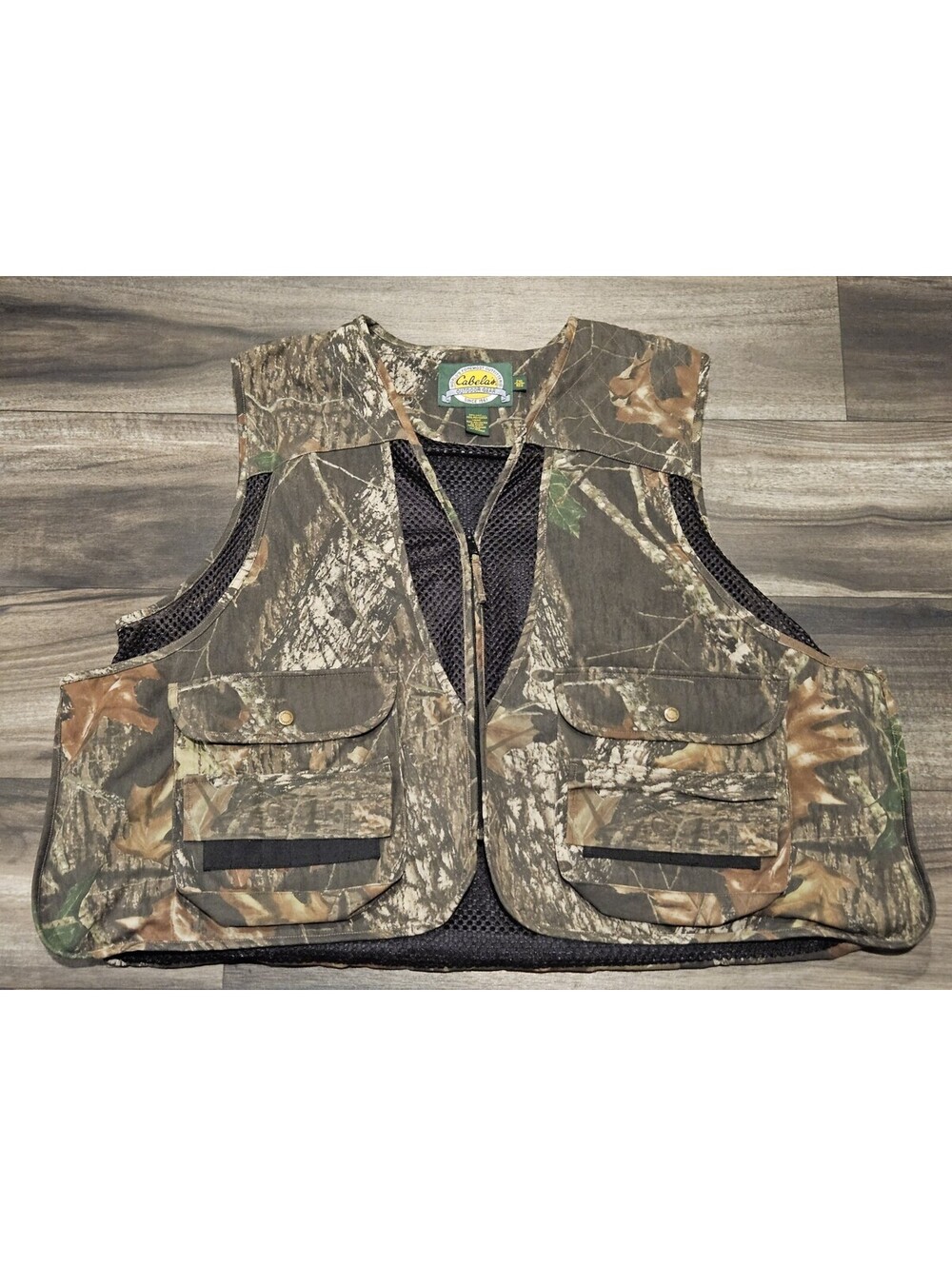Cabela's Men's Mossy Oak Camouflage Hunting Fishing Vest Size 2XL